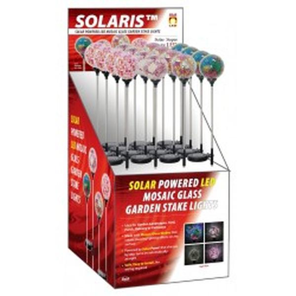 Alpine TUSLC108A White LED Solar Mosaic Globe Stake