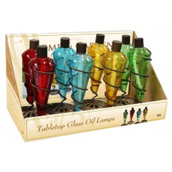 Alpine TUTOR122A Tabletop Oil Lamp - Blue, Green & Yellow