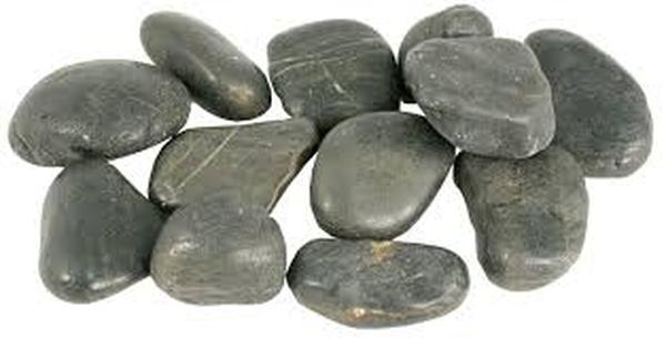 22 lbs Black  Decorative River Pebble