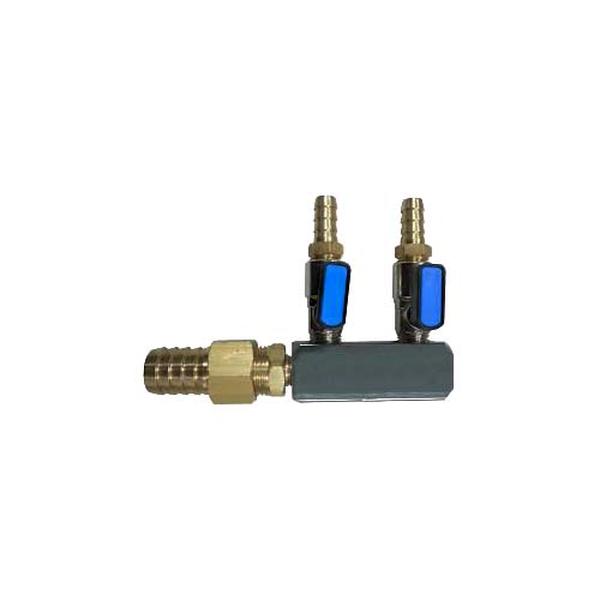 2-Valve Heavy Duty Air Manifold with 0.625 in. Barb