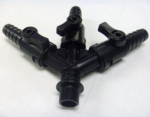 AQS88026 0.75M 3-Way Valve x 0.745 Barb Fitting