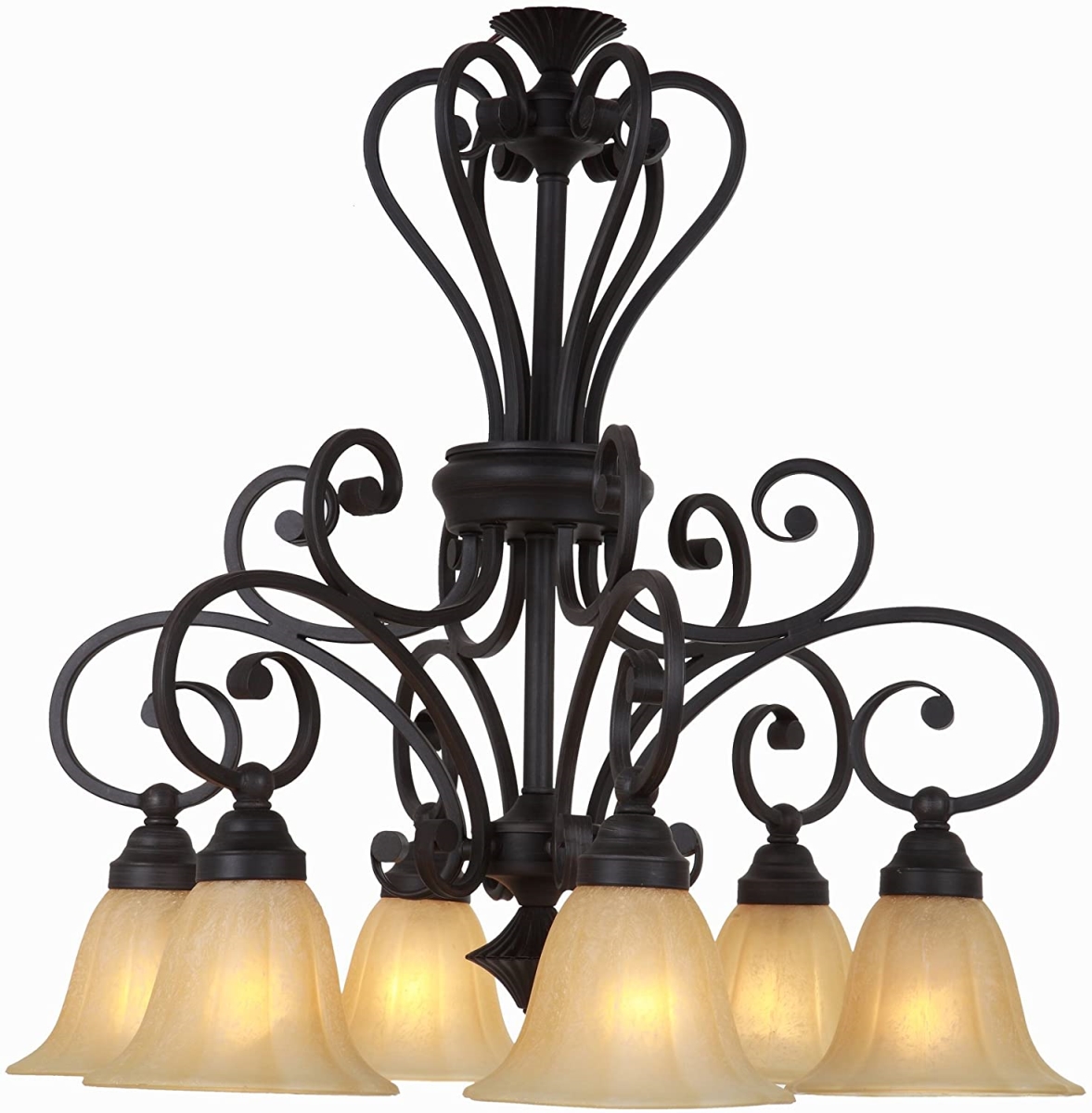 95836R-6SS 26.25 x 27 x 26.25 in.Florence Collection Six Lights Chandelier -  YOSEMITE