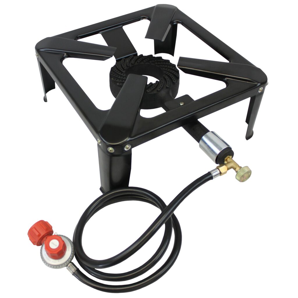 Picture of Flame King FK-4P-01E 120000 BTU 0-20 PSI Turkey Fryer Single Propane Burner Bayou Cooker