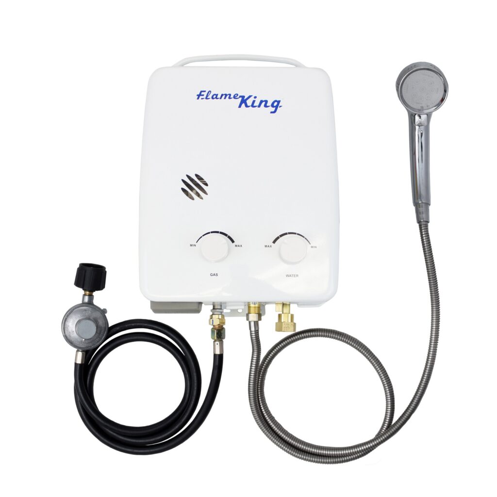 Picture of Flame King YSNAZ132 5L 1.32 GPM 34000 BTU Portable Tankless Water Heater Propane Gas
