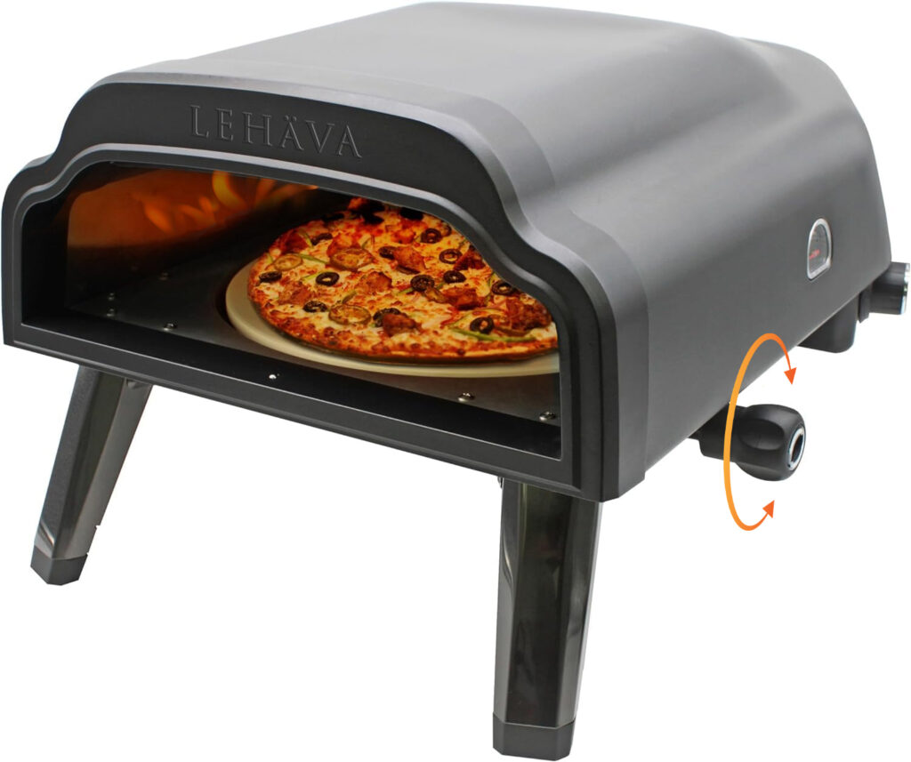 Picture of Flame King LEHAVA 14 in. Lehava 360 deg Rotating Propane Pizza Oven