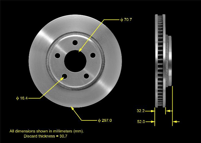 PRT5518 Premium Disc Brake Rotor for 2004 Pontiac Grand Prix GT1