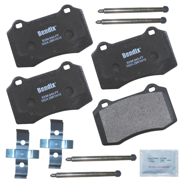 CFM592A Ultra Premium Priority 1 Disc Brake Pad Set - Rear for 2000 Jaguar XJR Base