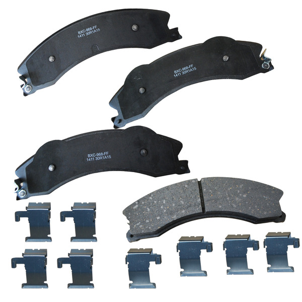 SBC1411 Premium Disc Brake Pad Set - Front & Rear for 2009 Chevrolet Express 3500 Base