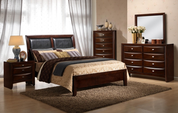 Merlot Emily Twin Size Bed