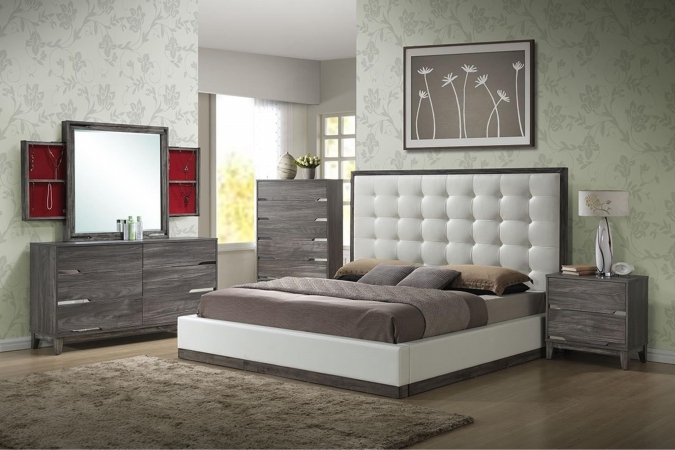 Myco Furniture BR560-M Brown & Ivory Cream Brently Mirror -  MYCO Furniture   Inc