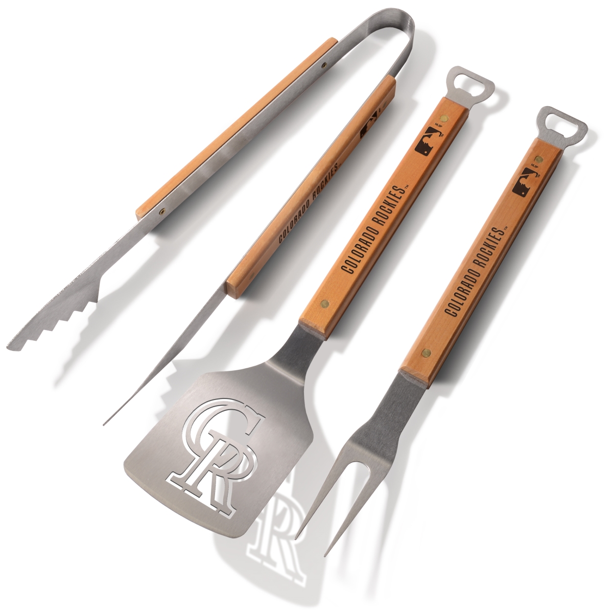 Picture of YouTheFan 7011776 Colorado Rockies Classic Series 3 Piece BBQ Set