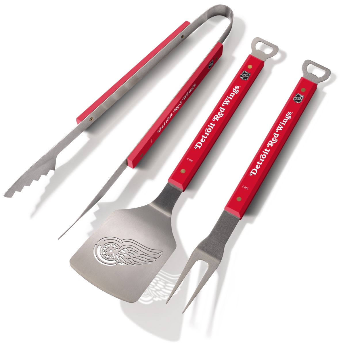 Picture of YouTheFan 5020537 Detroit Red Wings Spirit Series 3 Piece BBQ Set