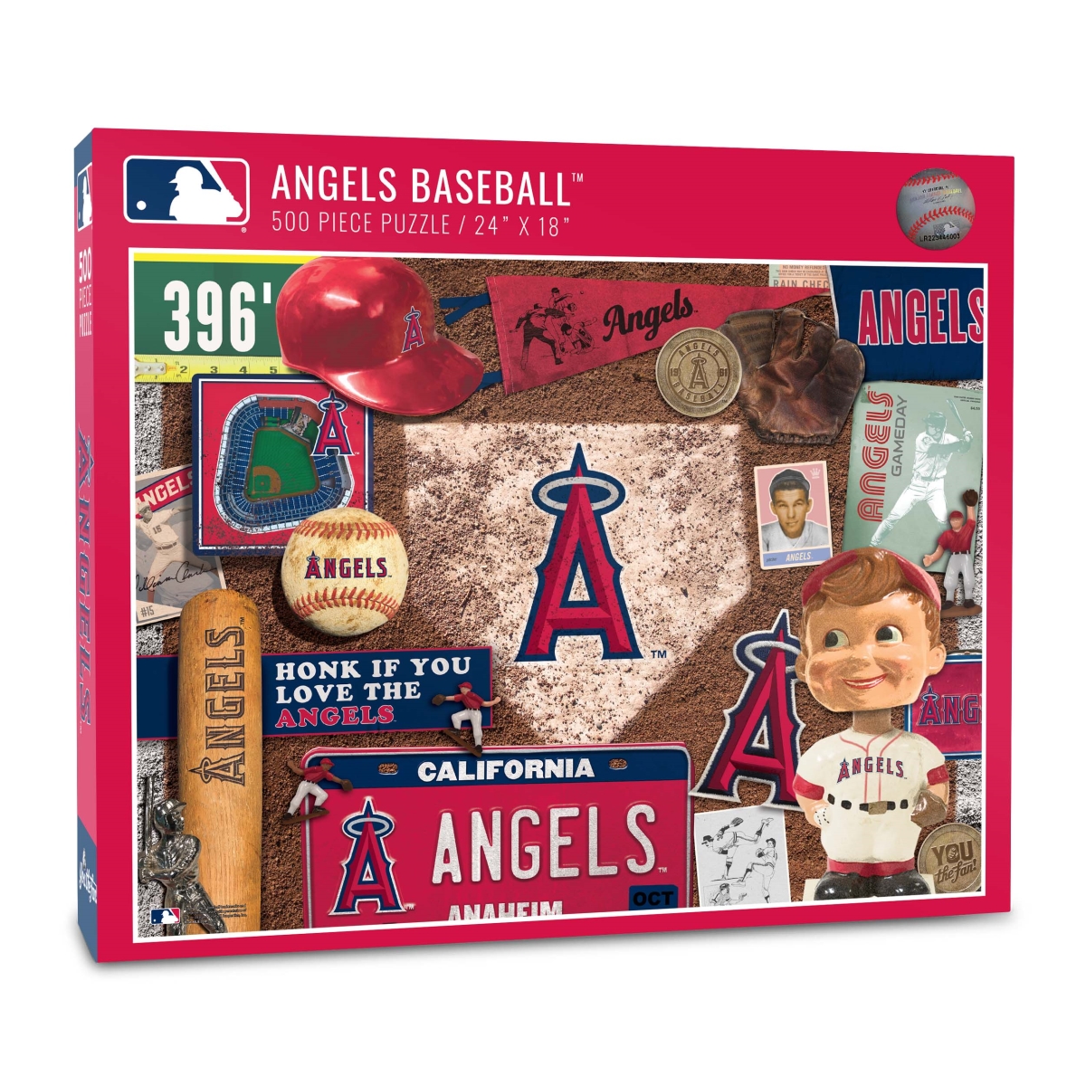 Picture of YouTheFan 0950615 18 x 24 in. MLB Los Angeles Angels Retro Series Puzzle - 500 Piece