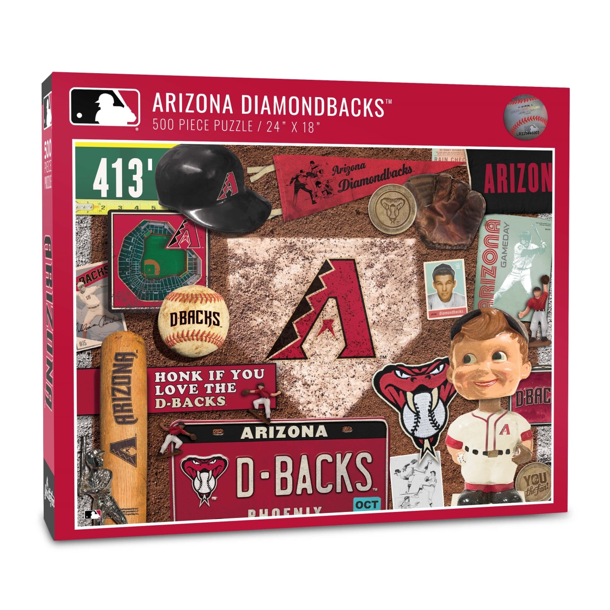 Picture of YouTheFan 0950622 18 x 24 in. MLB Arizona Diamondbacks Retro Series Puzzle - 500 Piece