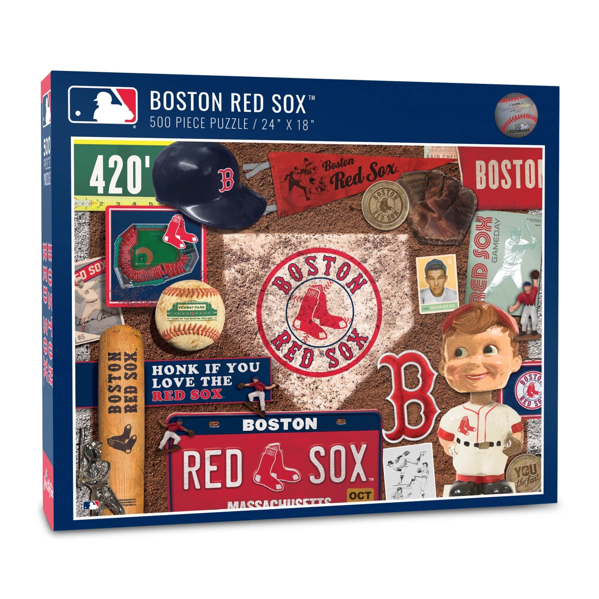 Picture of YouTheFan 0951049 18 x 24 in. MLB Boston Red Sox Retro Series Puzzle - 500 Piece