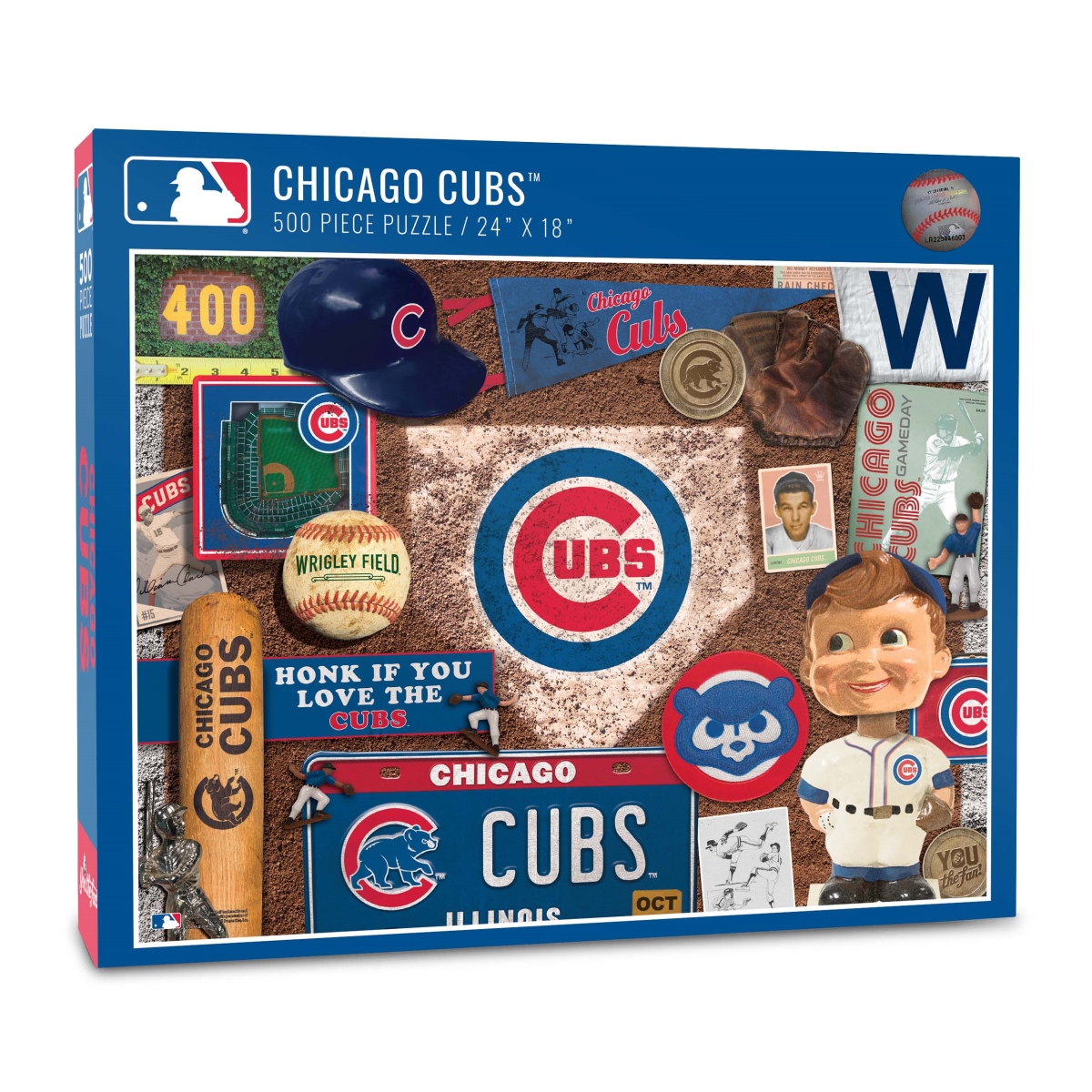 Picture of YouTheFan 0951056 18 x 24 in. MLB Chicago Cubs Retro Series Puzzle - 500 Piece