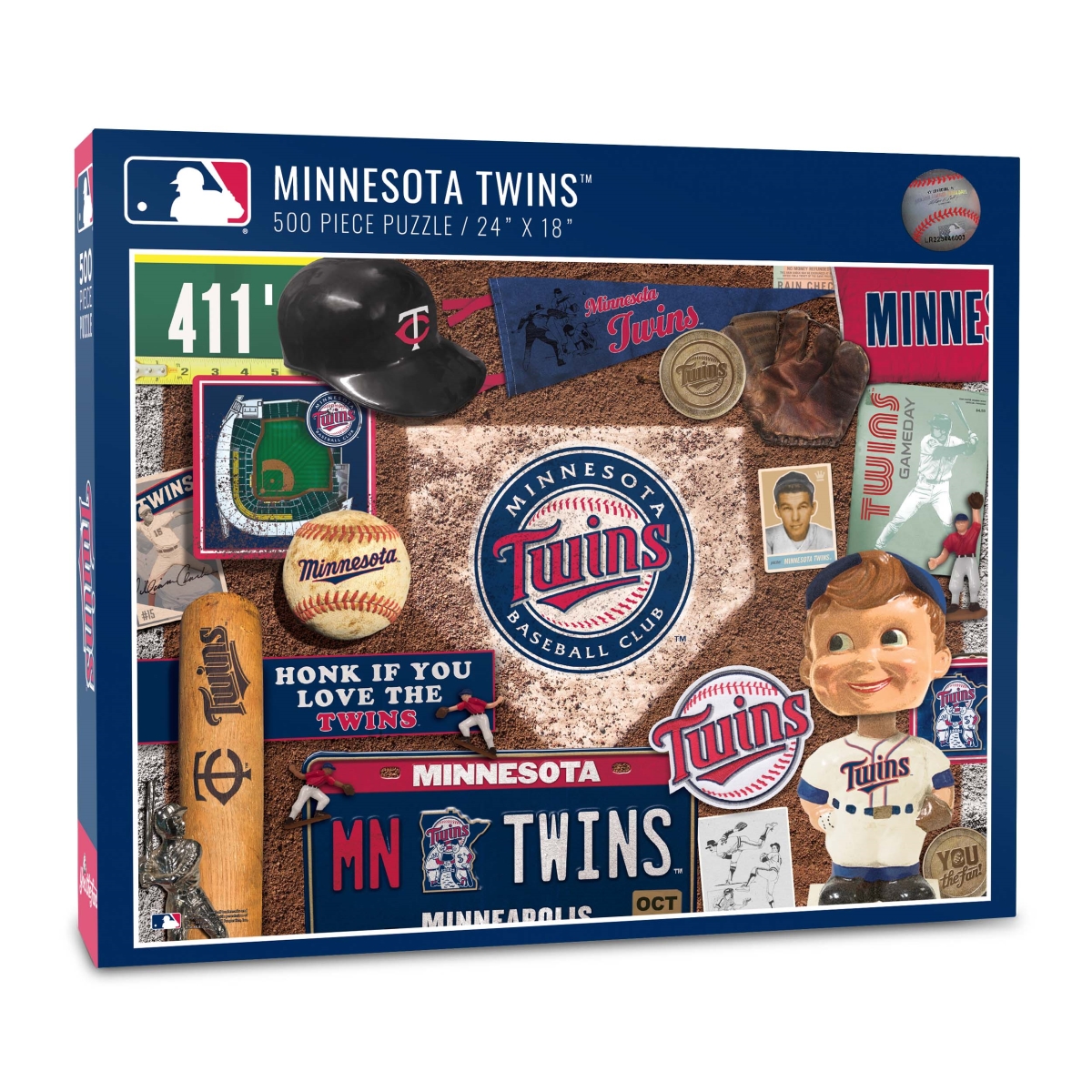 Picture of YouTheFan 0951131 18 x 24 in. MLB Minnesota Twins Retro Series Puzzle - 500 Piece