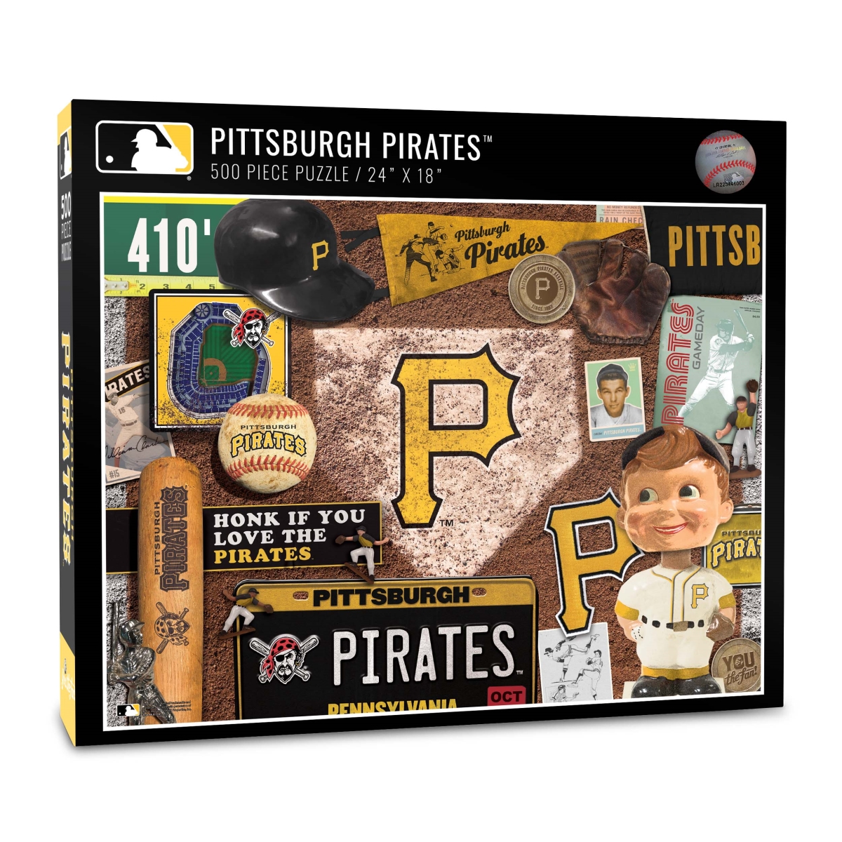 Picture of YouTheFan 0951155 18 x 24 in. MLB Pittsburgh Pirates Retro Series Puzzle - 500 Piece