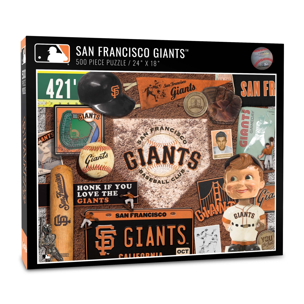 Picture of YouTheFan 0951179 18 x 24 in. MLB San Francisco Giants Retro Series Puzzle - 500 Piece
