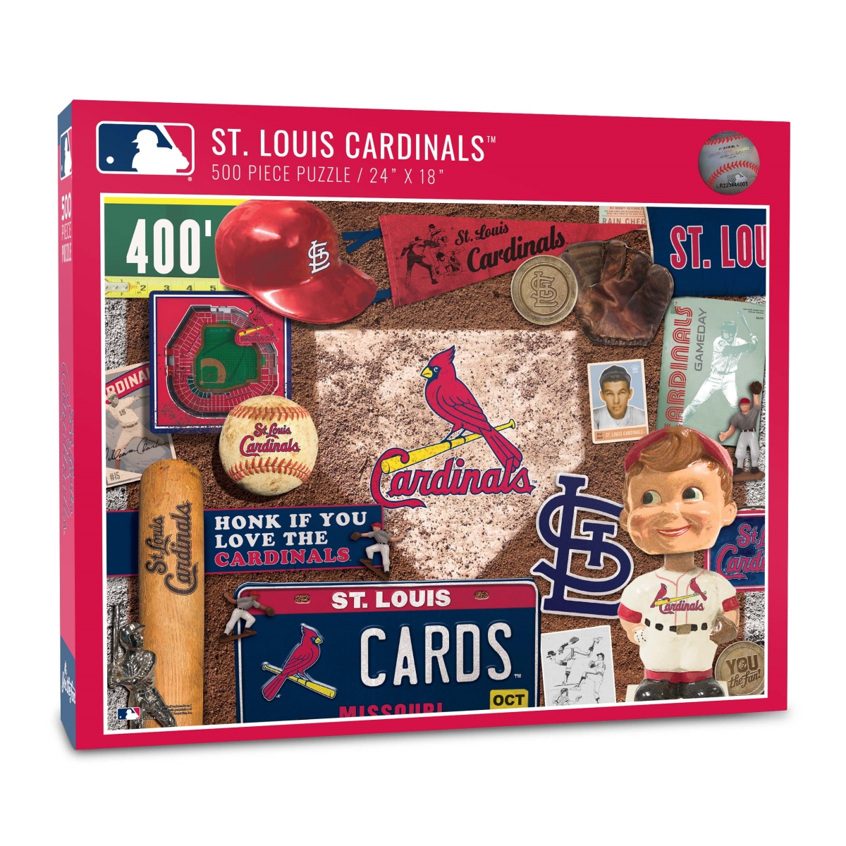 Picture of YouTheFan 0951186 18 x 24 in. MLB St. Louis Cardinals Retro Series Puzzle - 500 Piece
