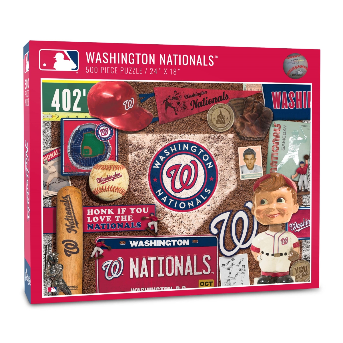Picture of YouTheFan 0951193 18 x 24 in. MLB Washington Nationals Retro Series Puzzle - 500 Piece