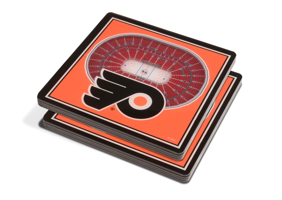 Picture of YouTheFan 8490020 NHL Philadelphia Flyers Wells Fargo Center 3D StadiumViews Coaster Set - Pack of 2