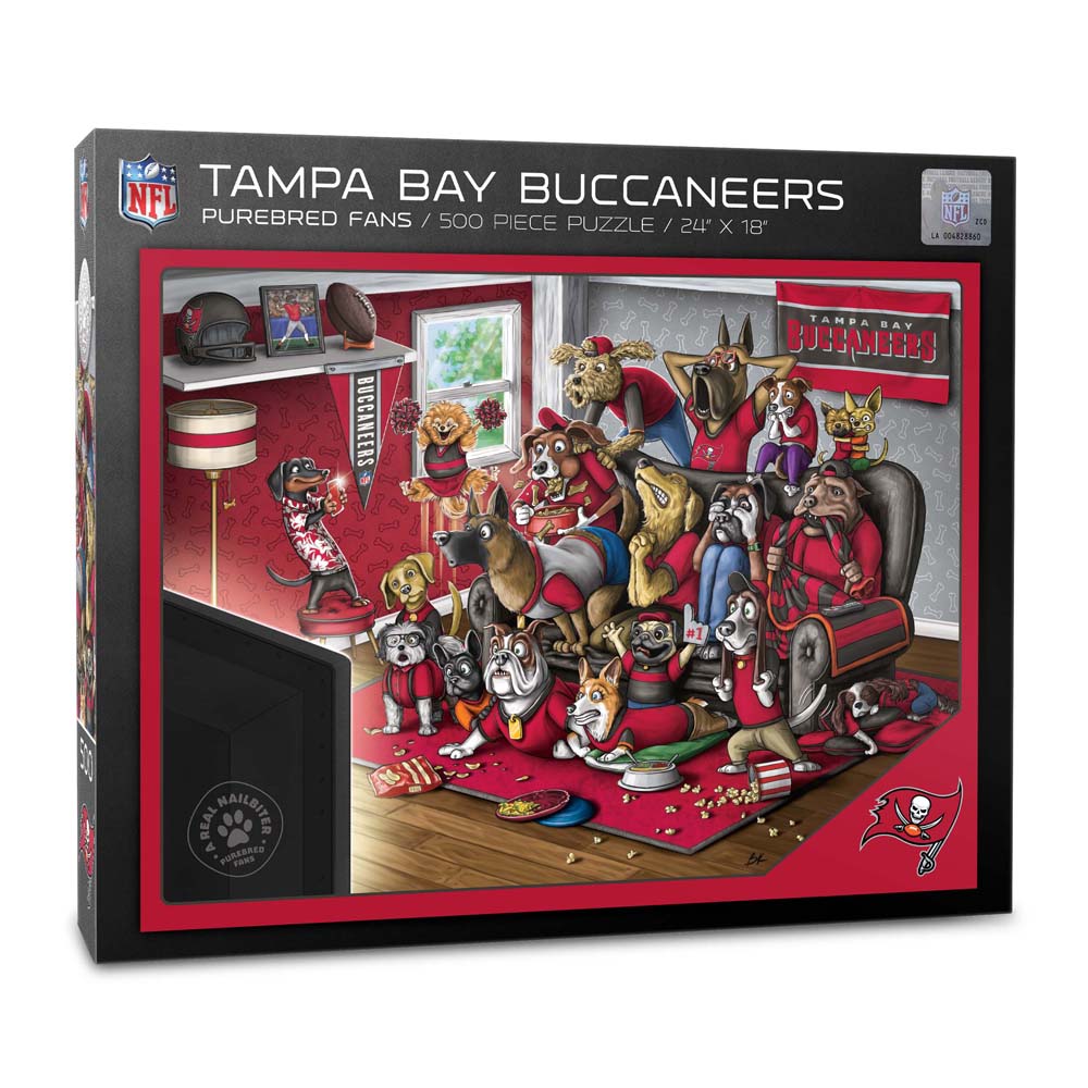 Picture of YouTheFan 2502205 18 x 24 in. NFL Tampa Bay Buccaneers Purebred Fans Puzzle&#44; A Real Nailbiter - 500 Piece