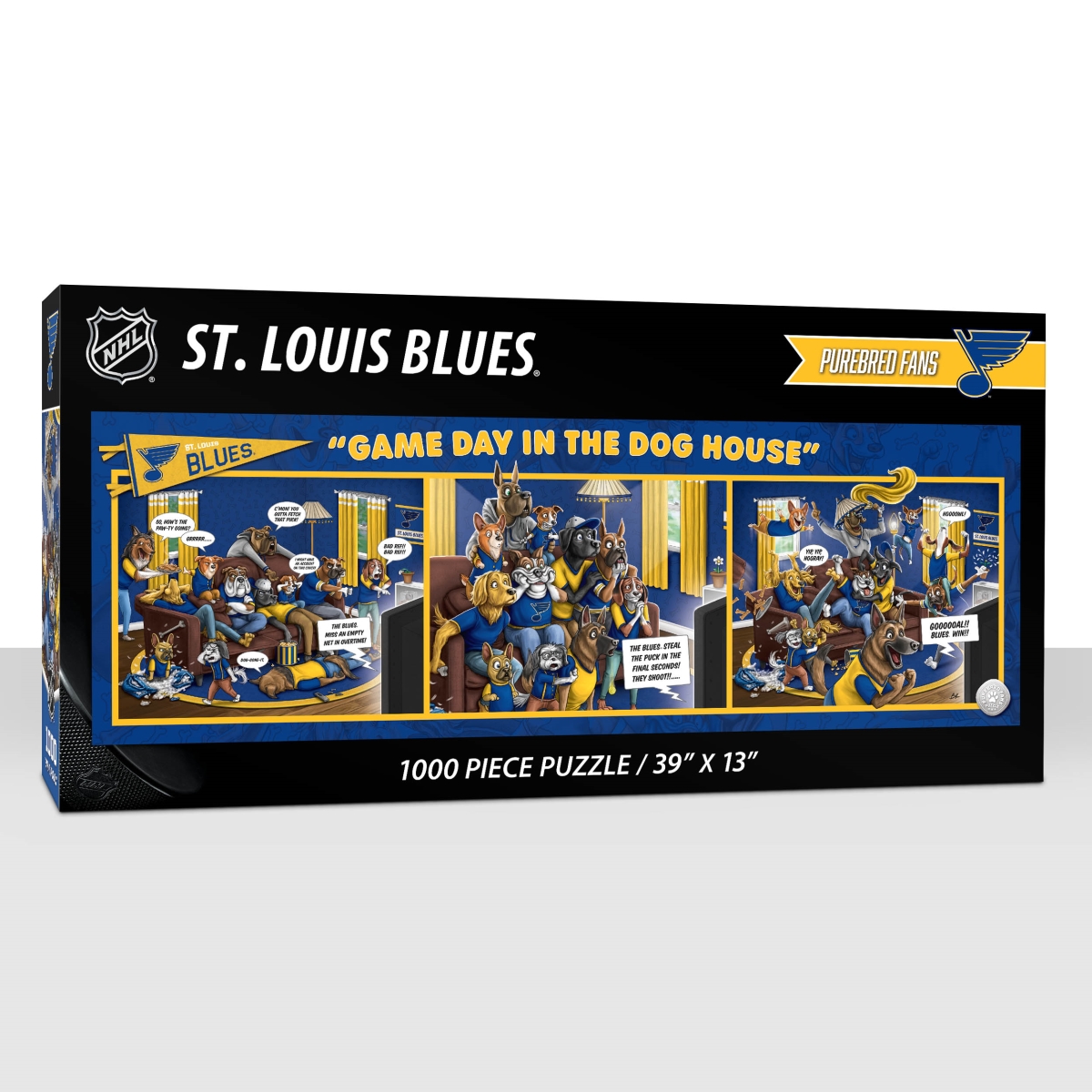 Picture of YouTheFan 2502700 18 x 24 in. NHL St. Louis Blues Purebred Fans a Real Nailbiter Puzzle