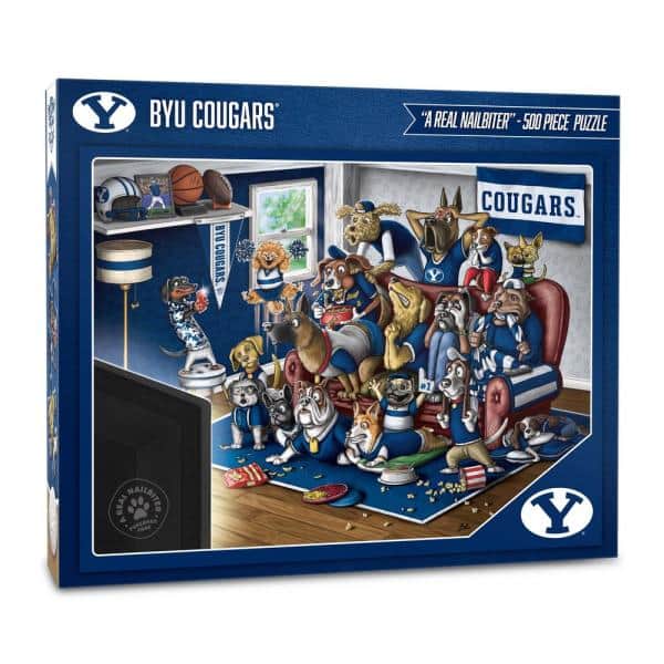 Picture of YouTheFan 2502823 NCAA BYU Cougars Purebred Fans A Real Nailbiter Puzzle - 500 Piece