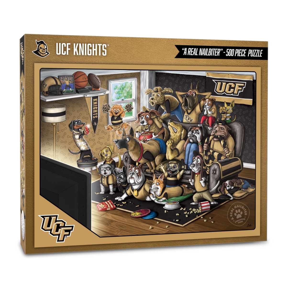 Picture of YouTheFan 2502830 18 x 24 in. NCAA Central Florida Knights Purebred Fans Puzzle&#44; Multi Color - A Real Nailbiter - 500 Piece