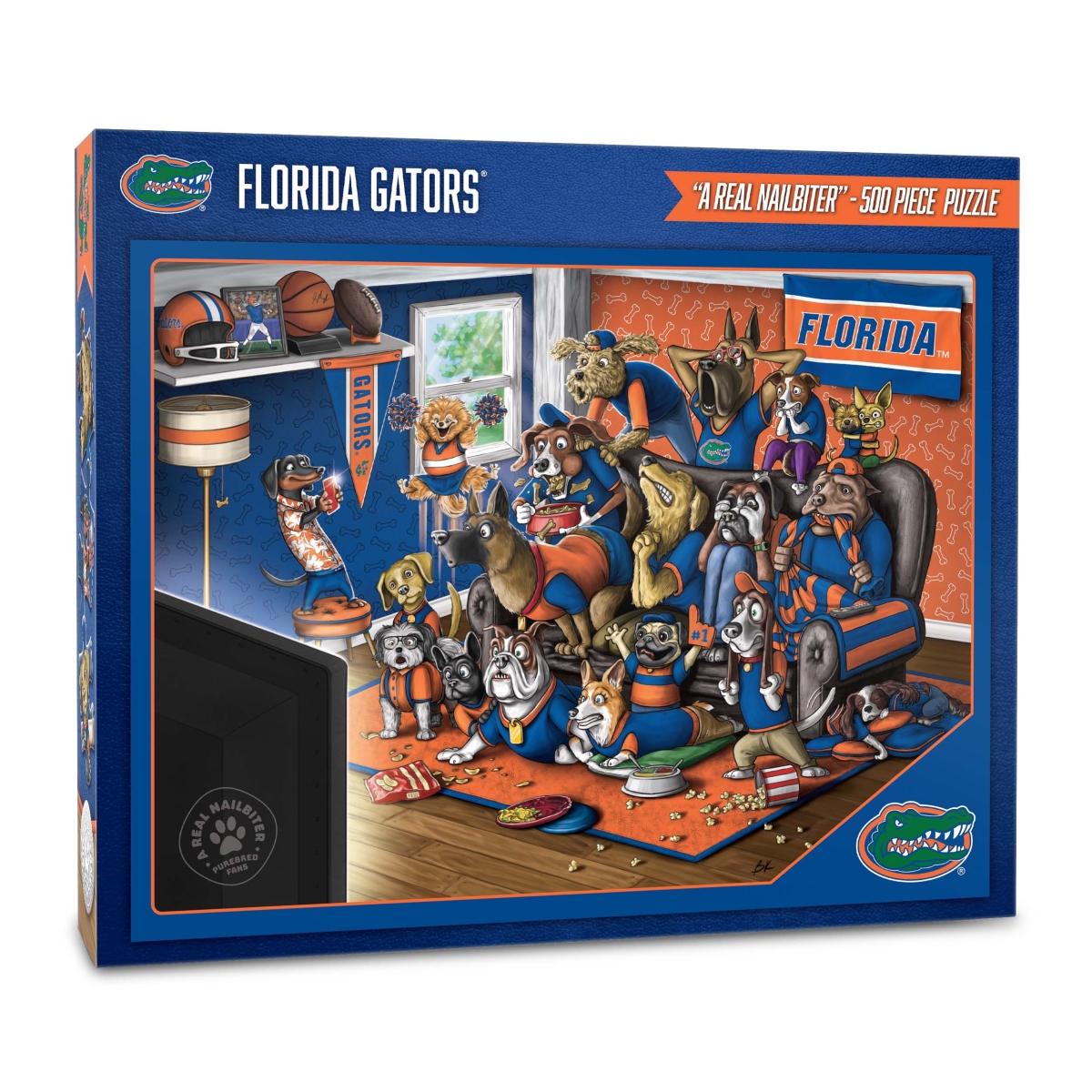 Picture of YouTheFan 2502861 18 x 24 in. NCAA Florida Gators Purebred Fans Puzzle&#44; Multi Color - A Real Nailbiter - 500 Piece