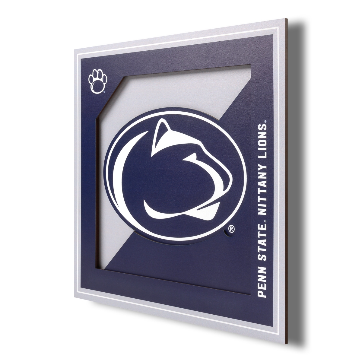 Picture of YouTheFan 2506937 12 x 12 in. Penn State Nittany Lions 3D Logo Series Wall Art&#44; Multi Color