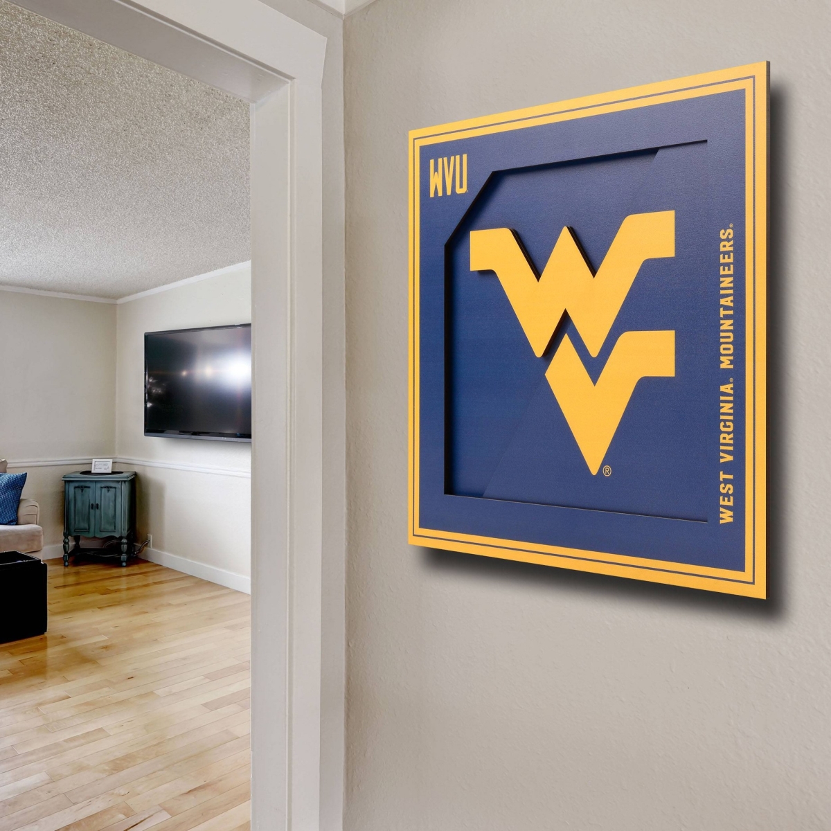 Picture of YouTheFan 1902540 12 x 12 in. Washington State Cougars 3D Logo Series Wall Art&#44; Multi Color