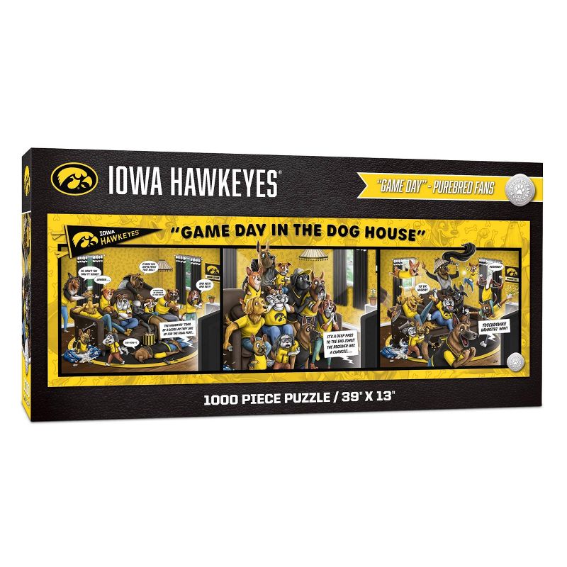 Picture of YouTheFan 2505305 NCAA Iowa Hawkeyes Game Day in the Dog House Puzzle&#44; 1000 Piece