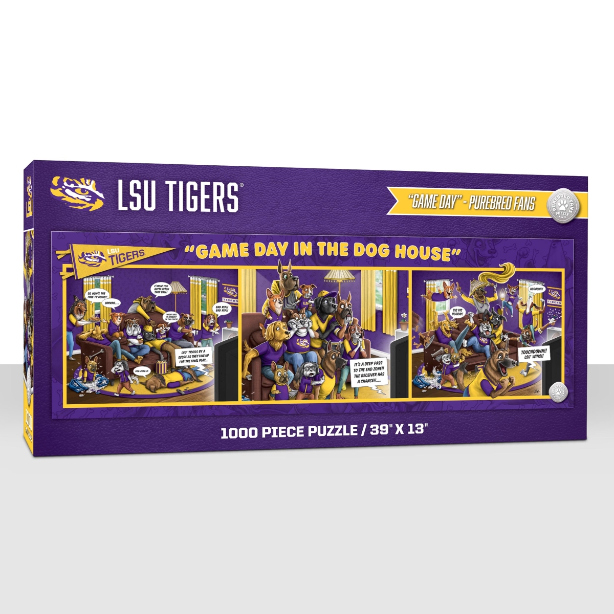 Picture of YouTheFan 2505367 NCAA LSU Tigers Game Day in the Dog House Puzzle&#44; 1000 Piece