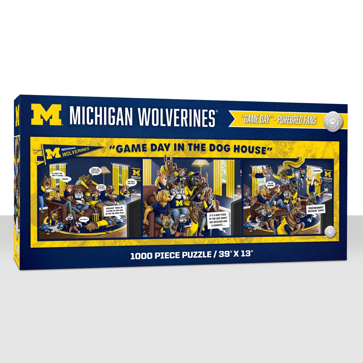 Picture of YouTheFan 2505404 NCAA Michigan Wolverines Game Day in the Dog House Puzzle&#44; 1000 Piece