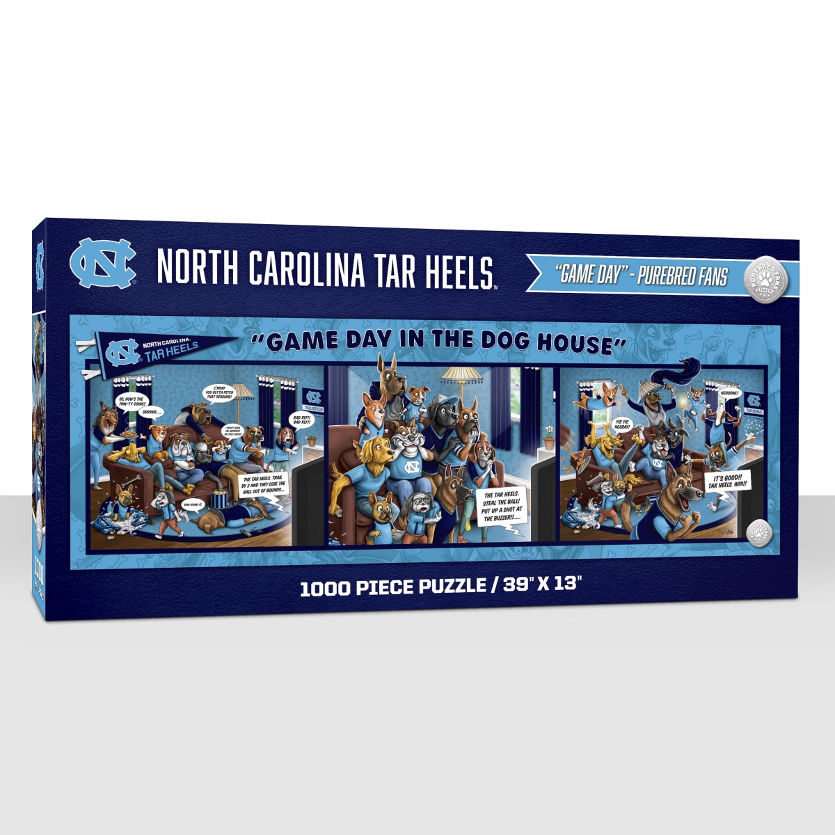 Picture of YouTheFan 2505466 NCAA North Carolina Tar Heels Game Day in the Dog House Puzzle&#44; 1000 Piece