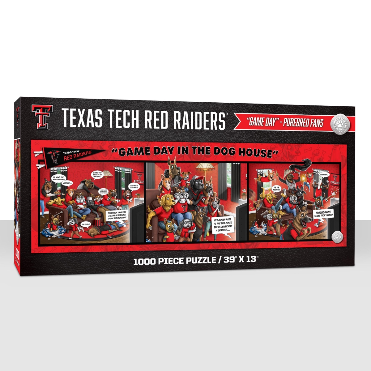 Picture of YouTheFan 2505619 NCAA Texas Tech Red Raiders Game Day in the Dog House Puzzle&#44; 1000 Piece