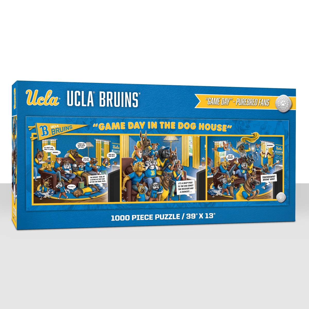 Picture of YouTheFan 2505626 13 x 39 in. NCAA Ucla Bruins Game Day in the Dog House Puzzle&#44; 1000 Piece
