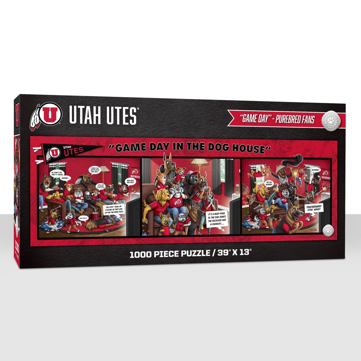 Picture of YouTheFan 2505640 13 x 39 in. NCAA Utah Utes Game Day in the Dog House Puzzle&#44; 1000 Piece