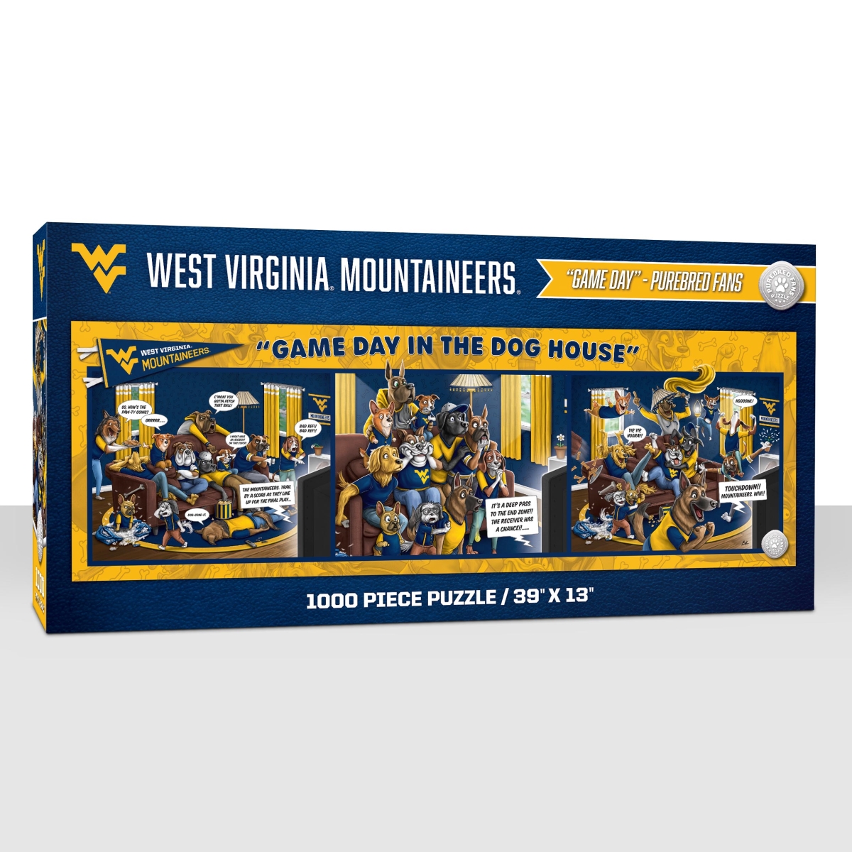 Picture of YouTheFan 2505695 NCAA West Virginia Mountaineers Game Day in the Dog House Puzzle&#44; 1000 Piece