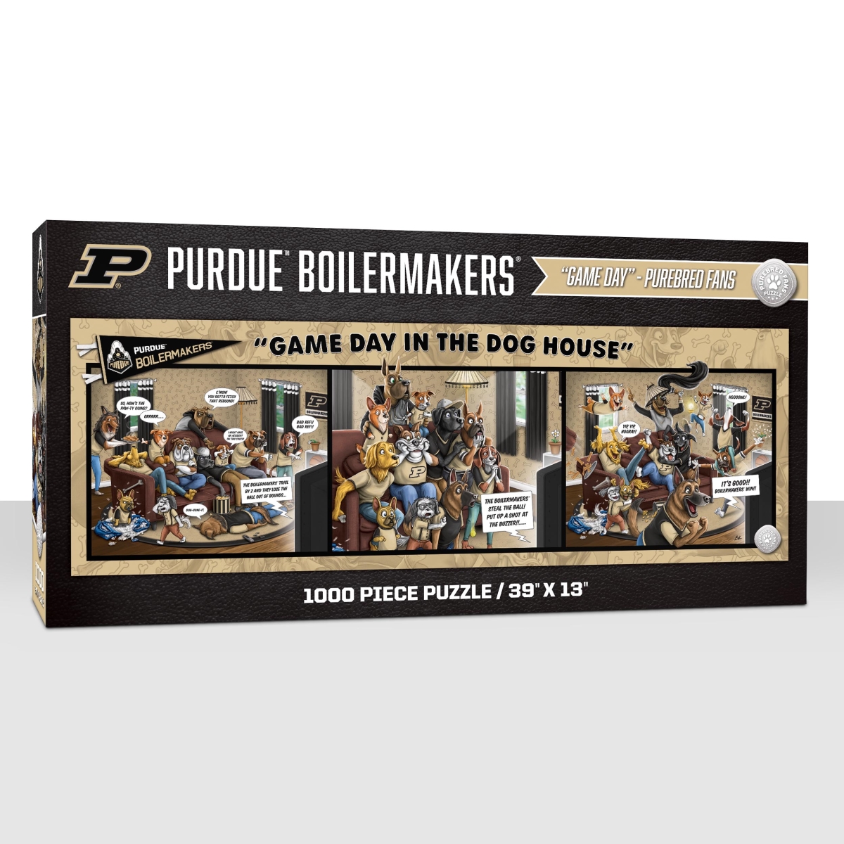Picture of YouTheFan 2505725 NCAA Purdue Boilermakers Game Day in the Dog House Puzzle&#44; 1000 Piece