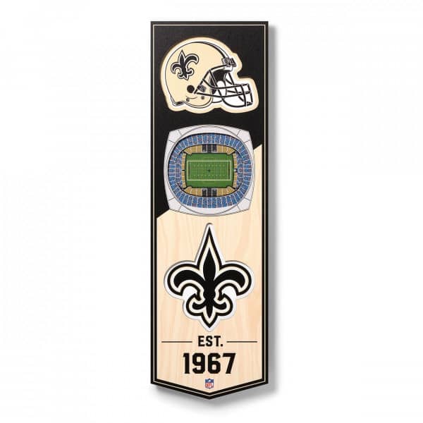 8 x 32 NFL New Orleans Saints 3D Stadium Banner