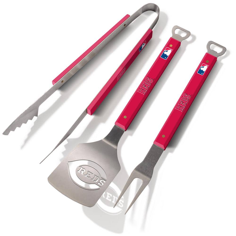 Picture of YouTheFan 5020469 22 in. MLB Cincinnati Reds Spirit Series BBQ Set - 3 Piece