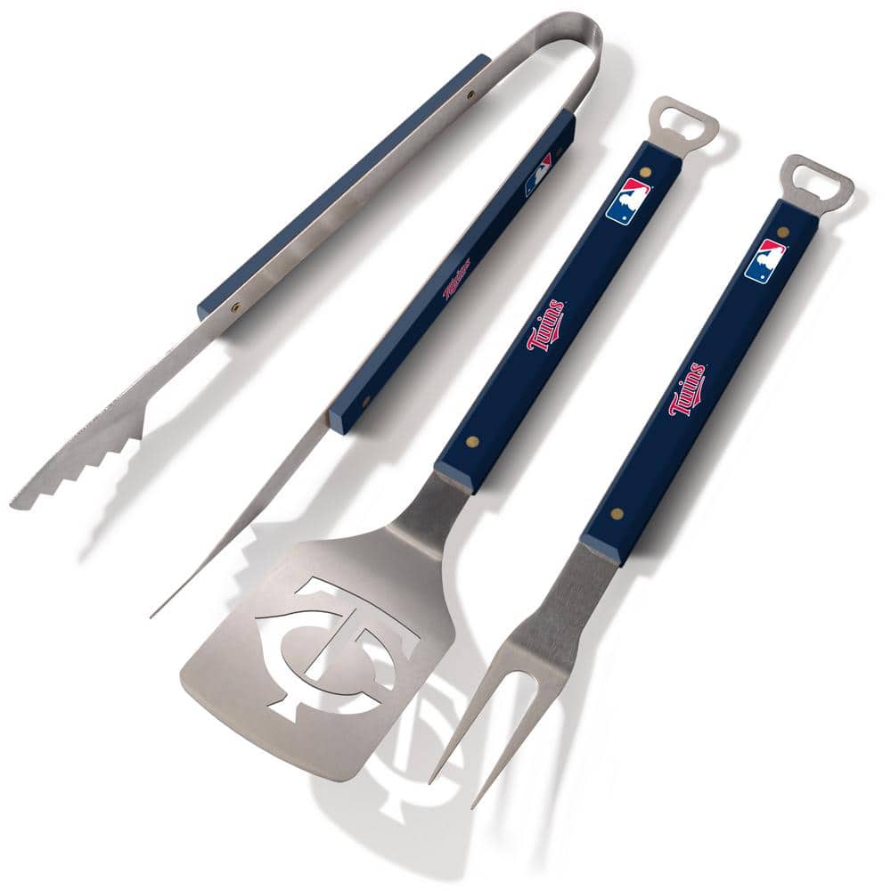 Picture of YouTheFan 5020476 22 in. MLB Minnesota Twins Spirit Series BBQ Set - 3 Piece