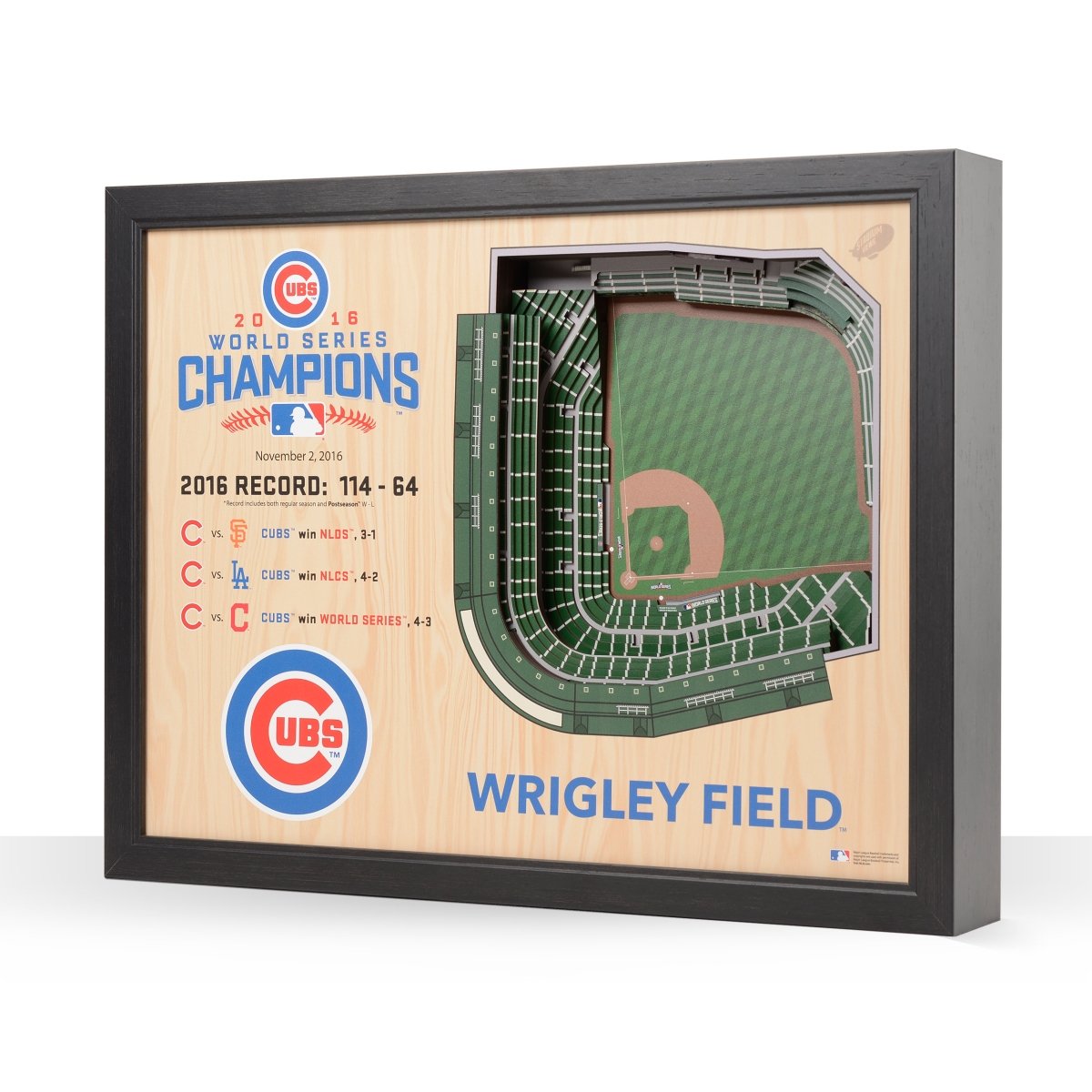 YouTheFan MLB Chicago Cubs 3D Logo 2-Piece Assorted Colors Acrylic