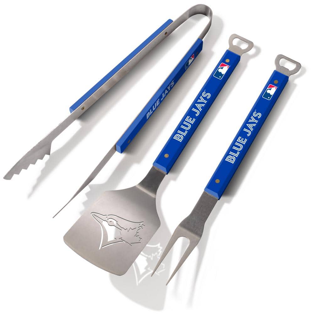 Picture of YouTheFan 5022456 22 in. MLB Toronto Blue Jays Spirit Series BBQ Set - 3 Piece
