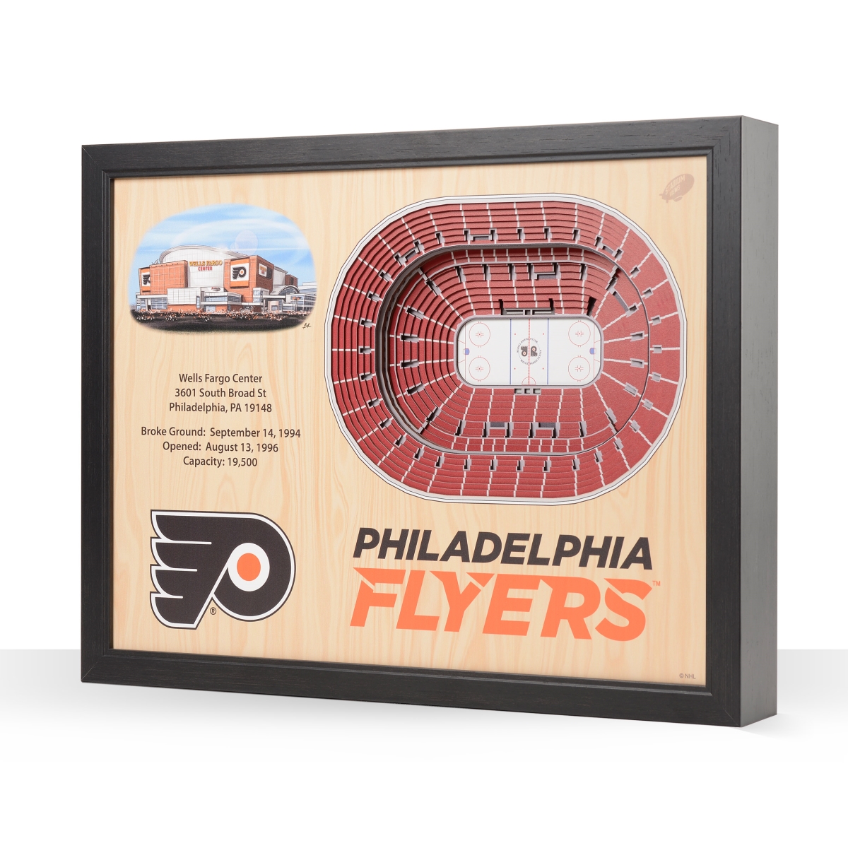 22.25 x 22 x 23 in. NHL Philadelphia Flyers 25-Layer StadiumViews 3D Wall Art - Wells Fargo Center -  Souvenirs, SO4231495