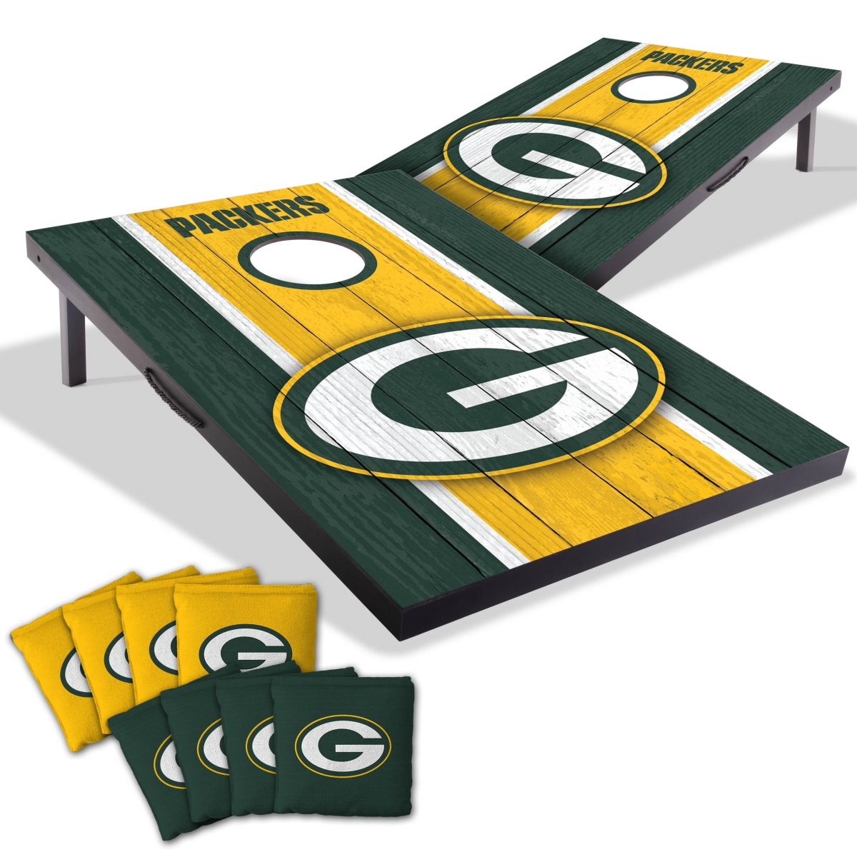 Picture of YouTheFan 4628522 2 x 3 ft. Green University Bay Packers MDF Cornhole Board Game