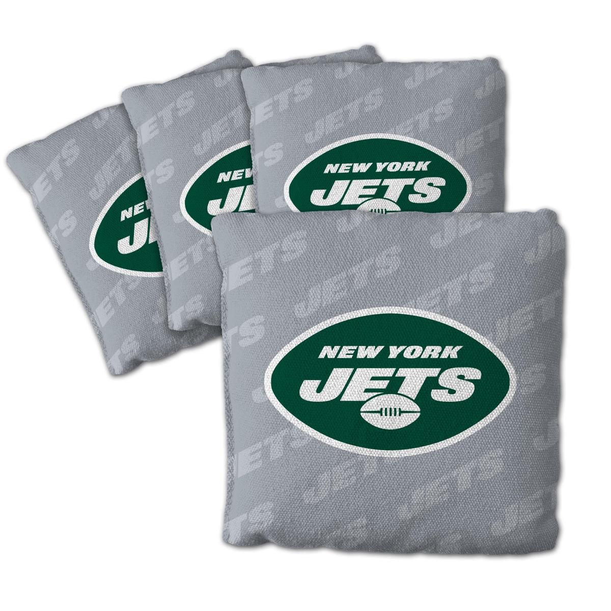 Picture of YouTheFan 4614006 NFL York College Jets Cornhole Bags&#44; Grey - Pack of 4
